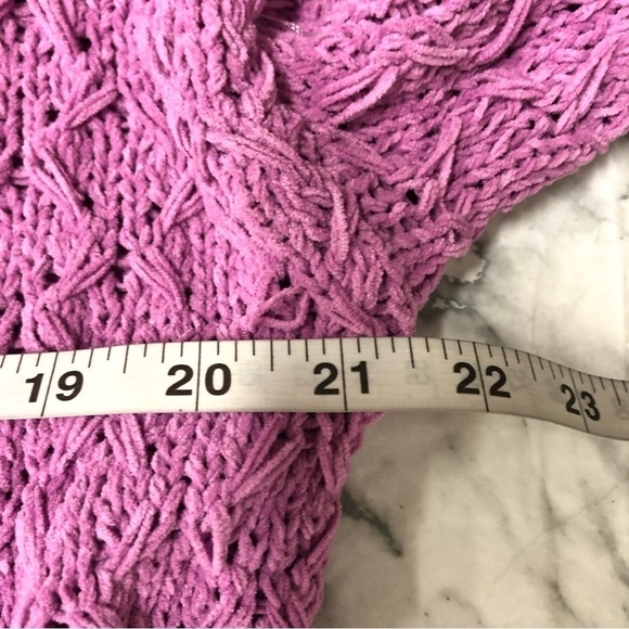 Seven 7 Textured Chenille Purple Sweater Size S NWT - Picture 4 of 5